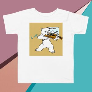 Polar Bear Viollin Toddler Short Sleeve Tee