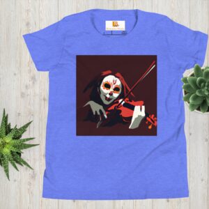 Skeletonichi’s Daughter Violin Youth Short Sleeve T-Shirt